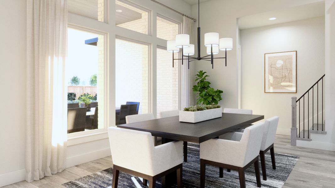 Representative furnished interior of a home built from the Griffin V by Southgate Homes in Eliana, McKinney (Image 10).