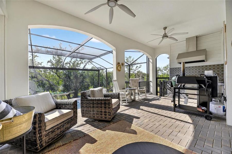 Exterior details and patio area of a home in SouthShore Yacht Club: Somerset Preserve, Ruskin (Image 32).