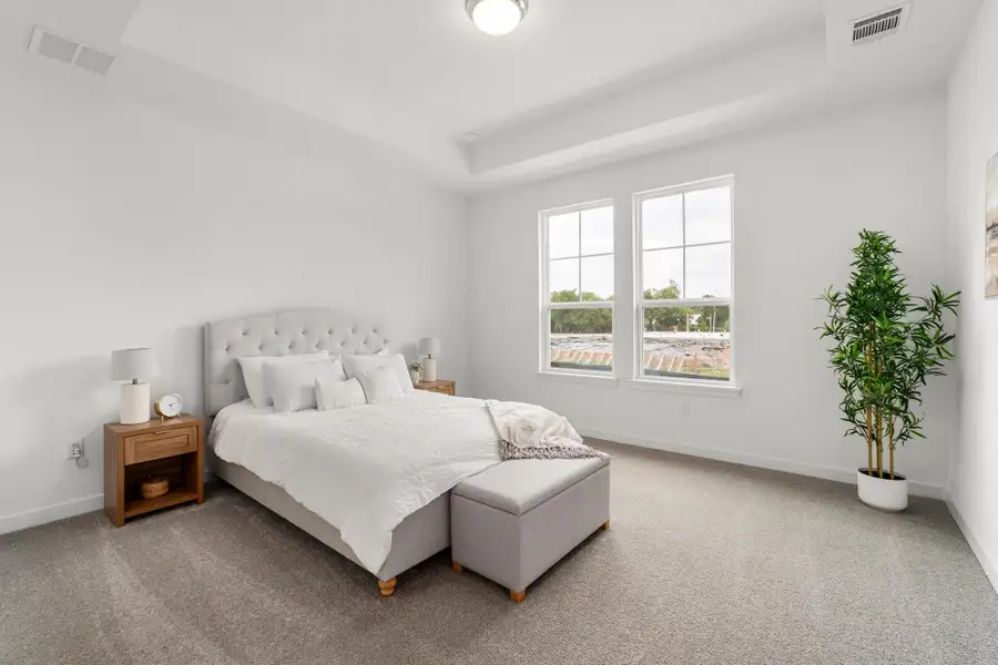 Furnished interior view inside a new home in , Buda (Image 11).