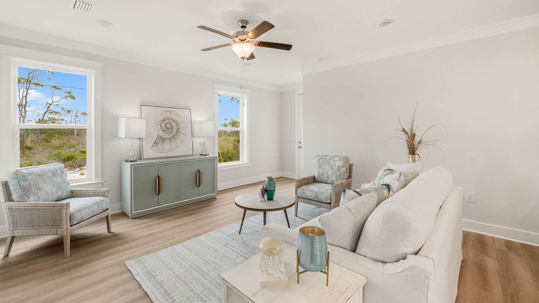 Furnished interior view inside a new home in Redfish Cove at Cape San Blas, Port Saint Joe (Image 9).