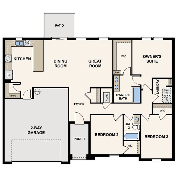 2D floor plan layout of this home in Grand Oaks, Avon Park, FL (Image 2). 2D floor plan layout of this home in Grand Oaks, Avon Park, FL (Image 2).