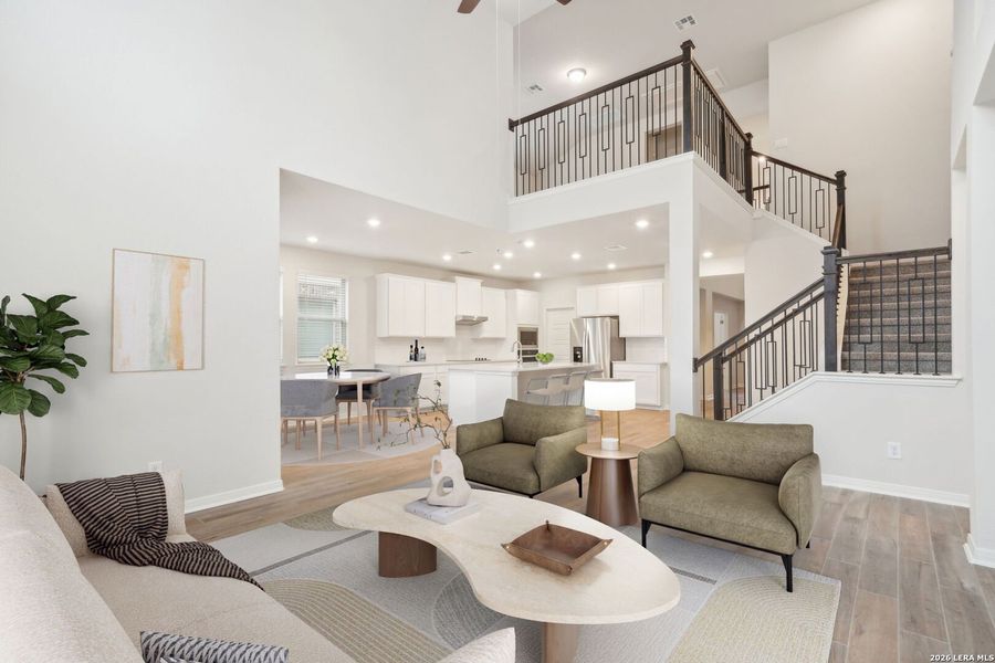Furnished interior view inside a new home in Estancia Ranch - Classic Series, San Antonio (Image 14).