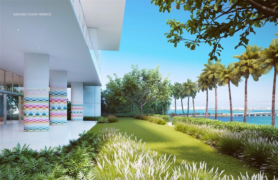 Rendering of Bayfront Private Terrace. Almost Finished