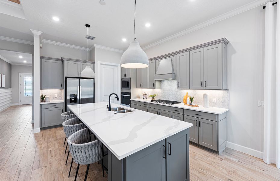 Furnished interior view inside a new home in Del Webb Tradition, Port St. Lucie (Image 10).