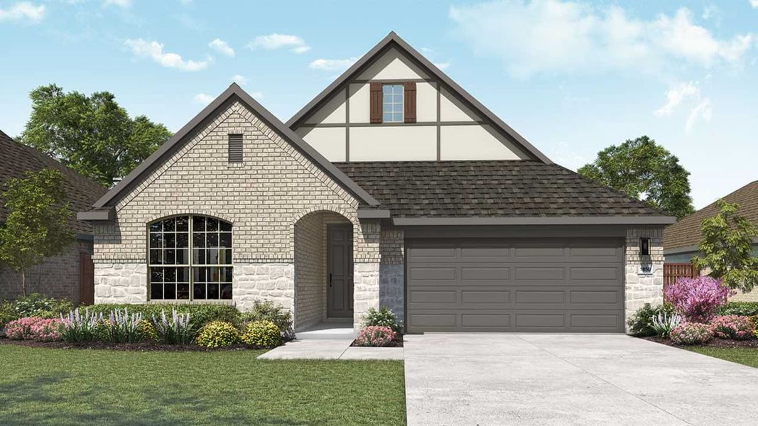 Representative exterior photo of a completed home built from the Mahogany by DRB Homes in Sunfield, Buda, TX (Image 4).