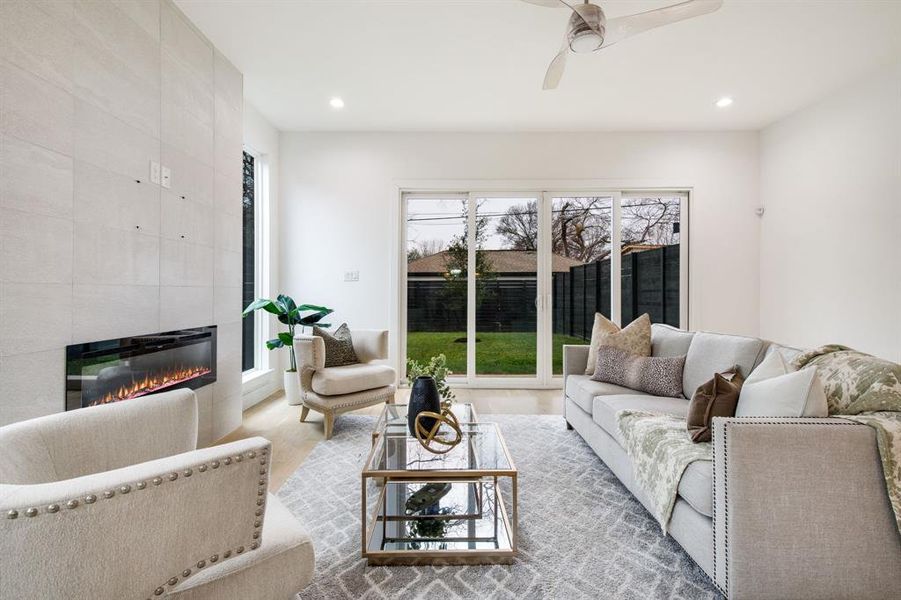 Furnished interior view inside a new home in , Dallas (Image 15).