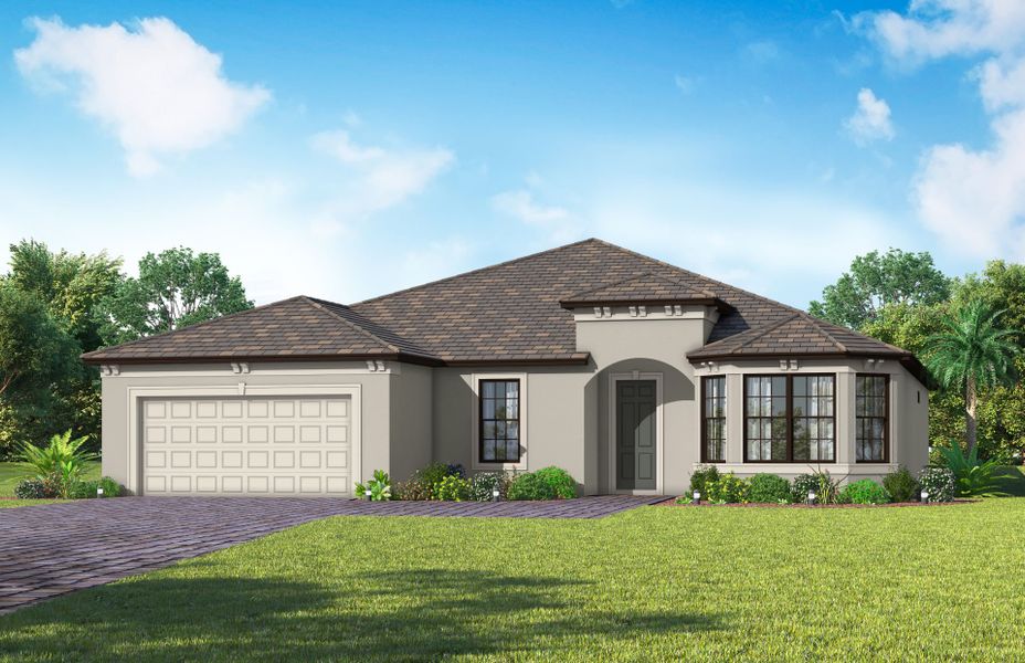 Representative exterior photo of a completed home built from the Stardom by Del Webb in Del Webb Naples, Ave Maria, FL (Image 25).