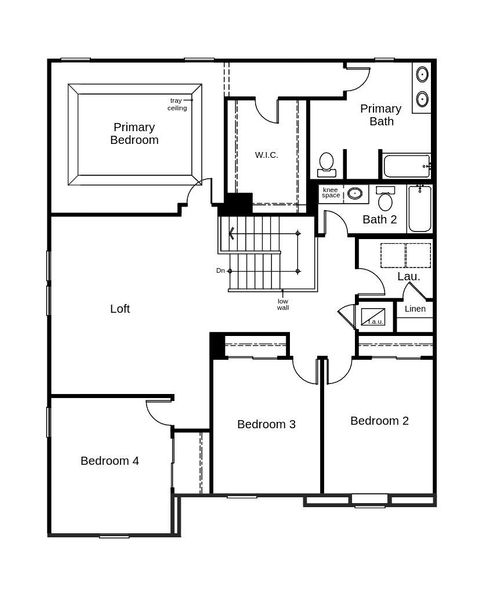 2D floor plan layout of this home in Landings at Lake Mabel Loop, Lake Wales, FL (Image 3).