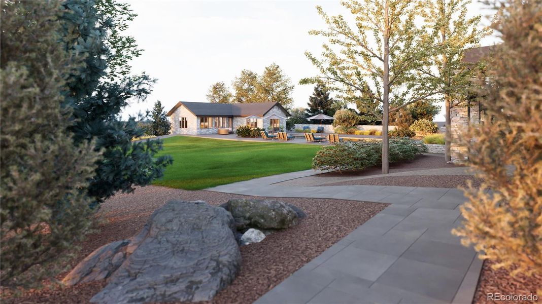 Backyard virtual landscape staging Backyard virtual landscape staging