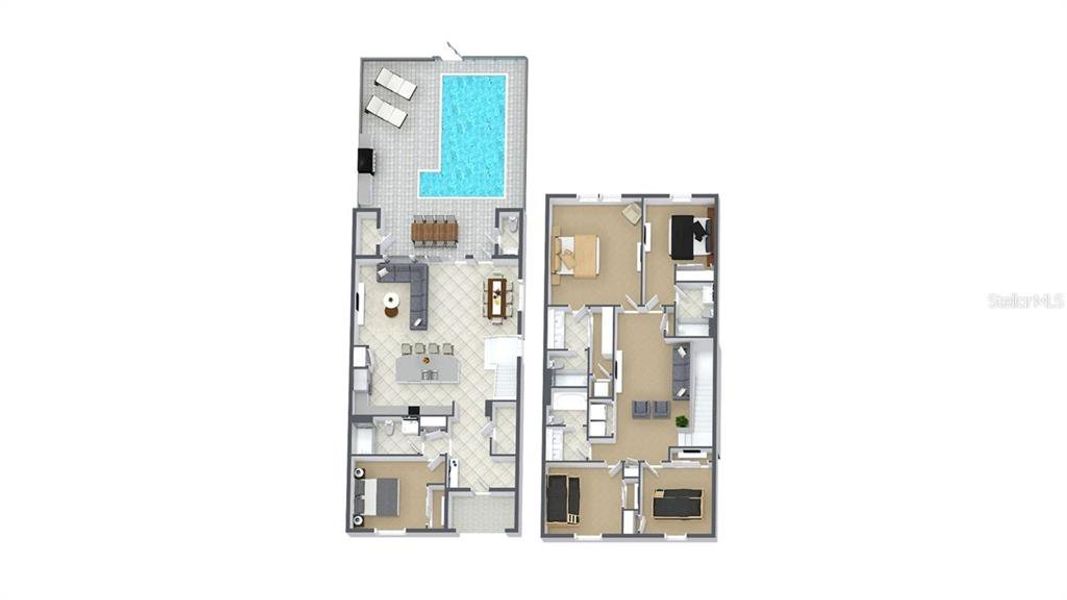 2D floor plan layout of this home in , Clermont, FL (Image 4).
