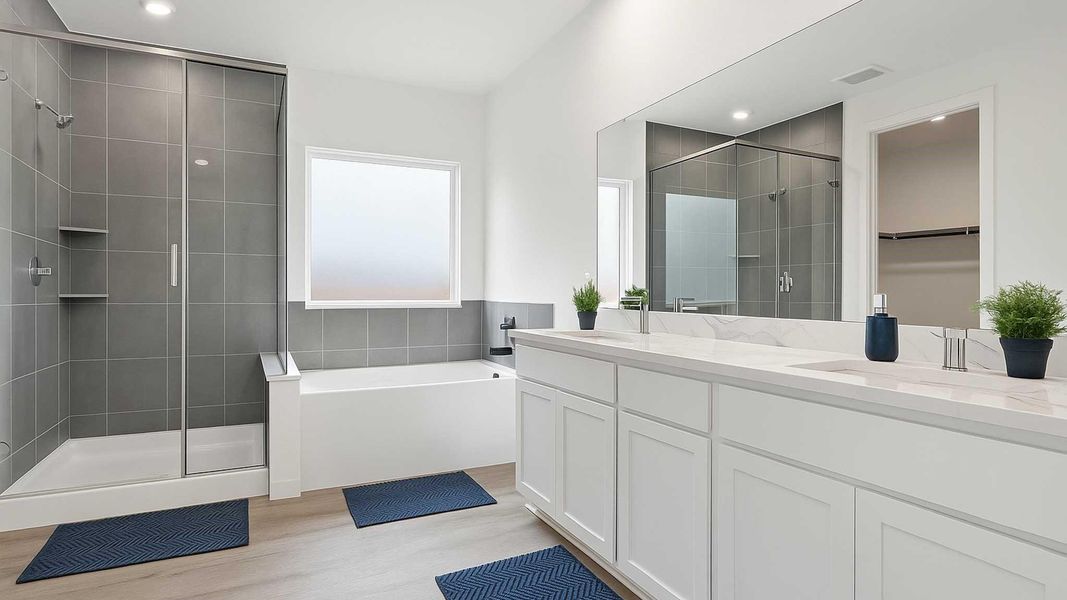 Furnished interior view inside a new home in Hills of Westlake, Conroe (Image 6).