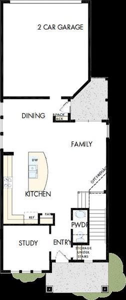2D floor plan layout of this home in Two Step Farm - Cottages Row Collection, Montgomery, TX (Image 3). 2D floor plan layout of this home in Two Step Farm - Cottages Row Collection, Montgomery, TX (Image 3).