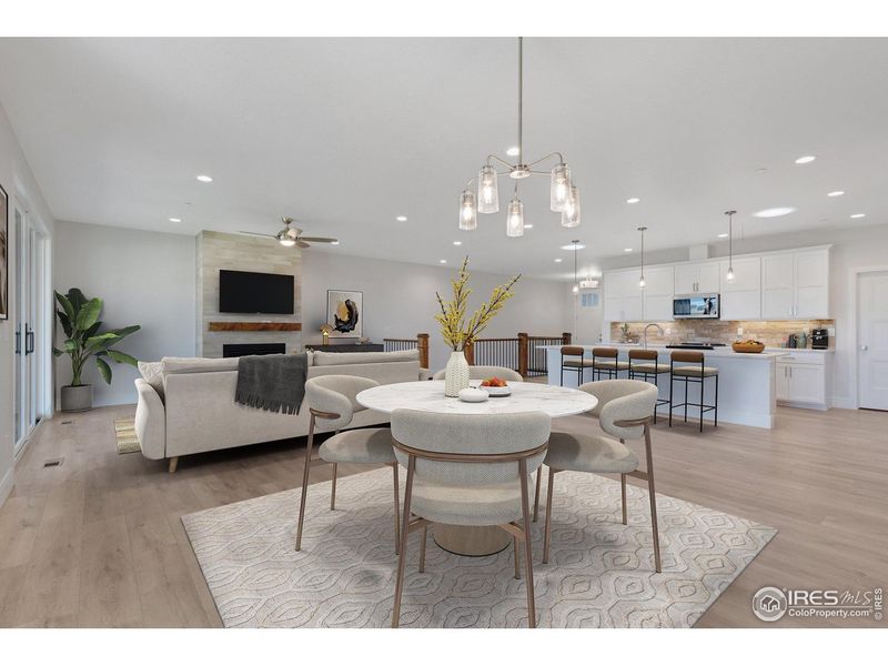 Furnished interior view inside a new home in Cottages at Kelly Farm, Greeley (Image 7).