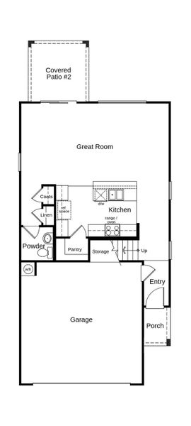 2D floor plan layout of this home in Mirador Point, Tucson, AZ (Image 2).