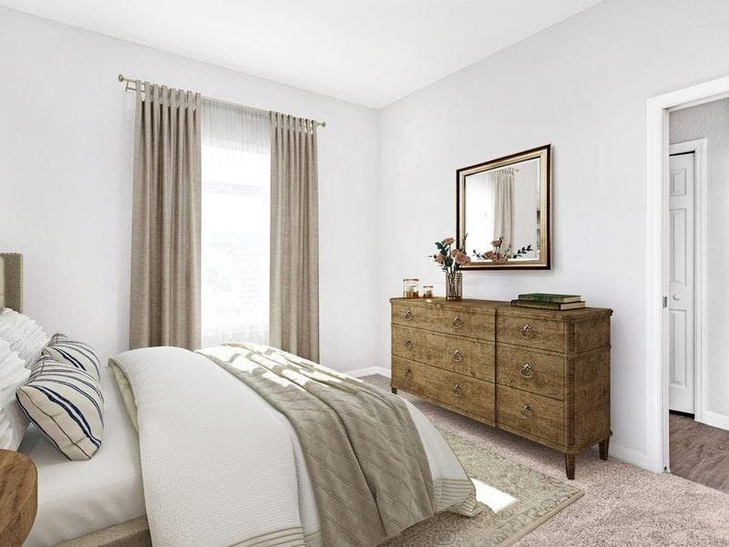 Bedroom 4 has a walk-in wardrobe and is accessed off a private hallway - Savannah by Highland Homes