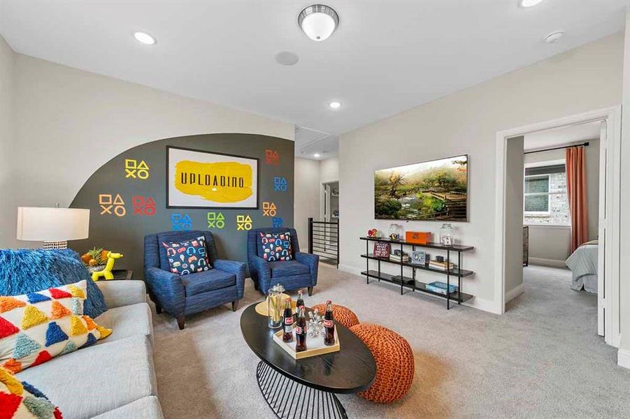 Furnished interior view inside a new home in Duets 41s, Frisco (Image 4). Furnished interior view inside a new home in Duets 41s, Frisco (Image 4).