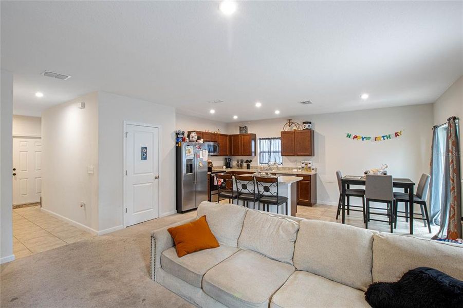 Living room and kitchen