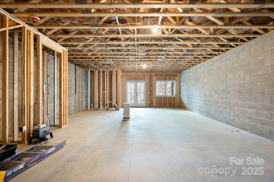 Unfinished Basement Is Ready to Finish for Easy Extra Square Footage
