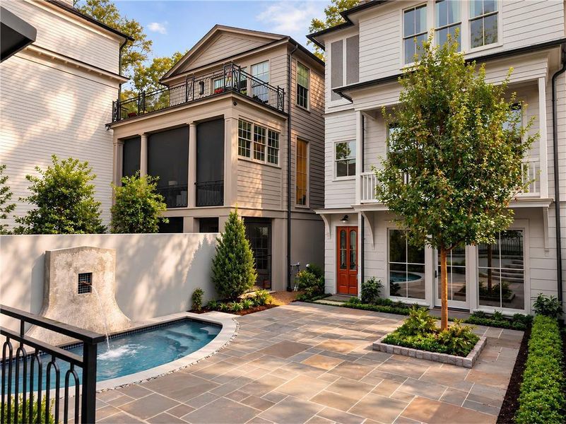 Front exterior of a new home in , Atlanta, GA, highlighting curb appeal (Image 22). Front exterior of a new home in , Atlanta, GA, highlighting curb appeal (Image 22).