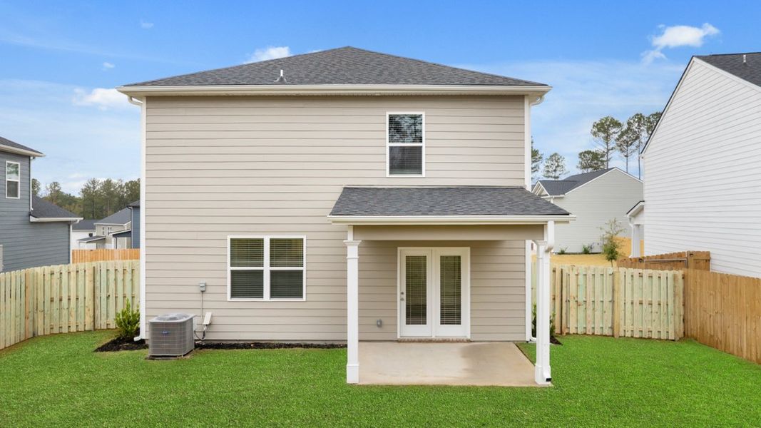 Exterior details and patio area of a home in Southwind Village, Evans (Image 3).