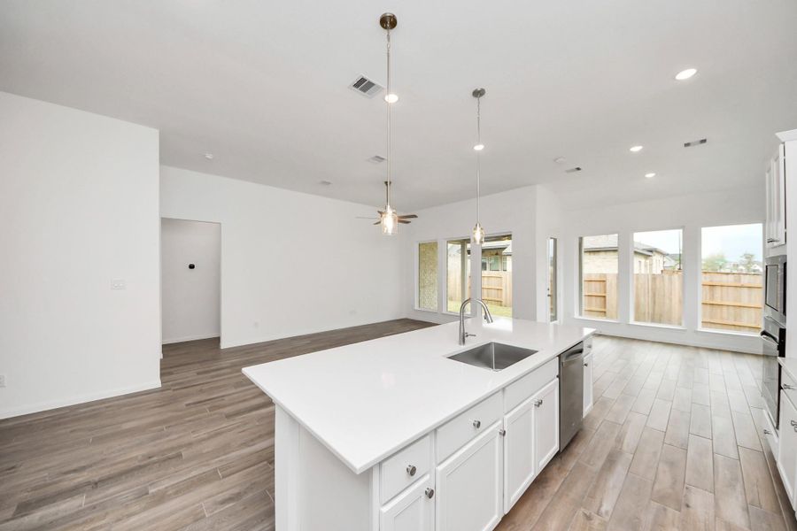 Furnished interior view inside a new home in 50' Traditional Homes at Elyson, Katy (Image 3). Furnished interior view inside a new home in 50' Traditional Homes at Elyson, Katy (Image 3).