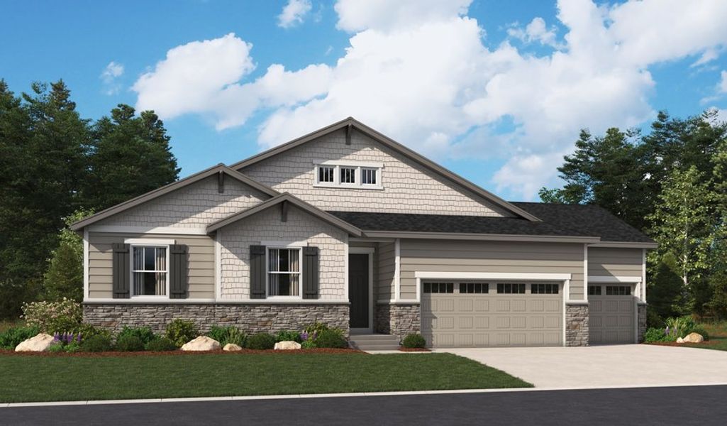 Decker-R20D-JacksonCreek Elevation A (3-car)