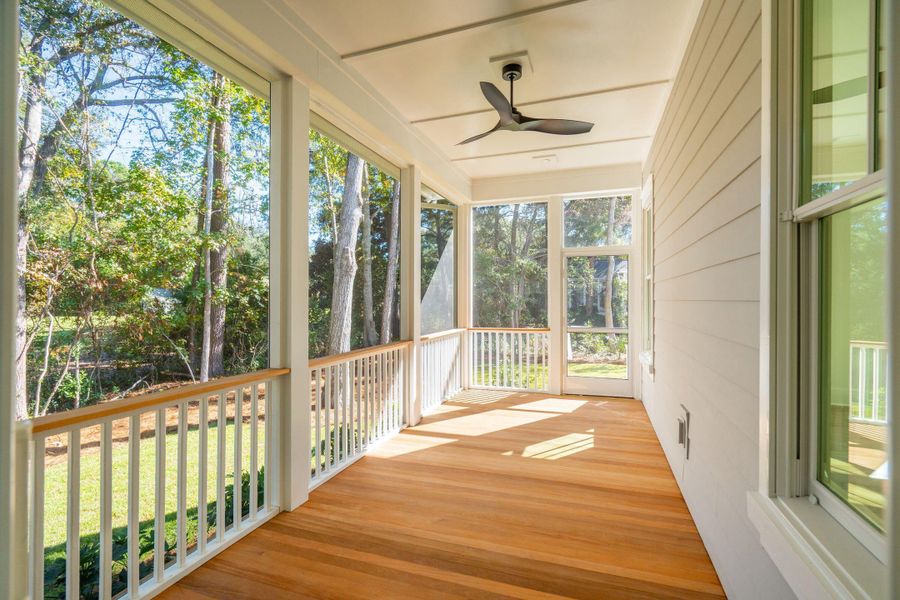 Exterior details and patio area of a home in , Johns Island (Image 39).
