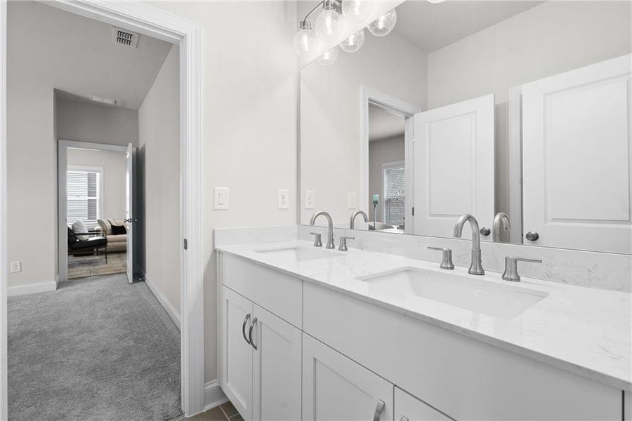 Furnished interior view inside a new home in Promenade at Sawnee Village, Cumming (Image 17). Furnished interior view inside a new home in Promenade at Sawnee Village, Cumming (Image 17).