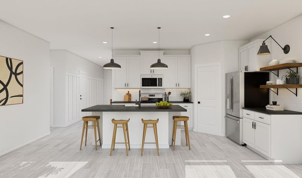 Gourmet island kitchen (*Artist rendering used for illustration purposes only.)