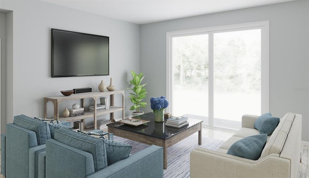 Furnished interior view inside a new home in Meridian Parks, Orlando (Image 7).