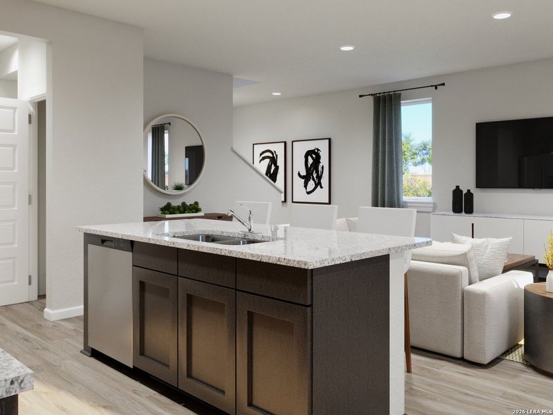 Furnished interior view inside a new home in Katzer Ranch, Converse (Image 6).