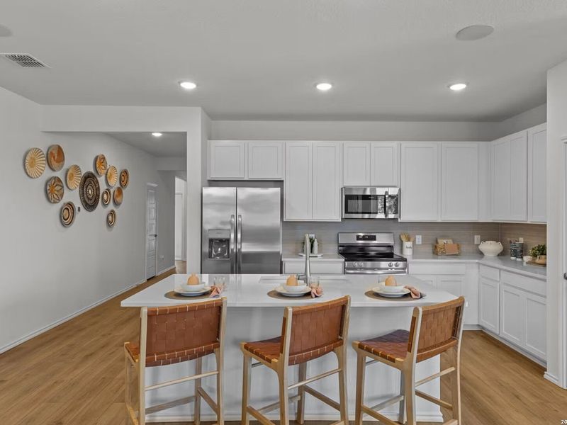 Furnished interior view inside a new home in Comanche Ridge, San Antonio (Image 9). Furnished interior view inside a new home in Comanche Ridge, San Antonio (Image 9).