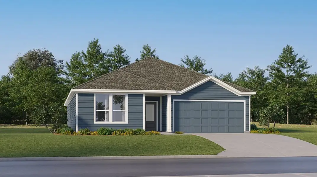 Front exterior of a new home in Westview, Kissimmee, FL, highlighting curb appeal (Image 1). Front exterior of a new home in Westview, Kissimmee, FL, highlighting curb appeal (Image 1).