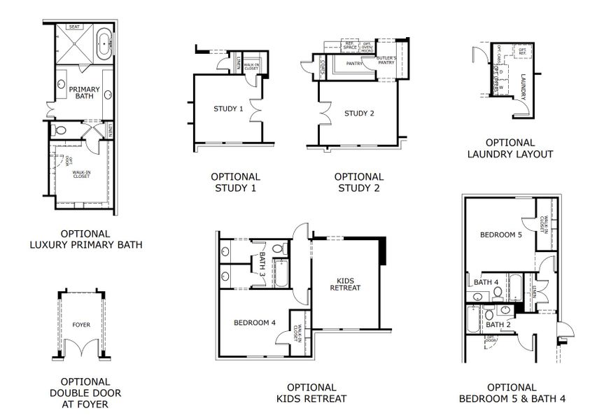 2D floor plan layout for the Concept 3382 by Landsea Homes in Paloma Ranch, New Fairview, TX (Image 4).