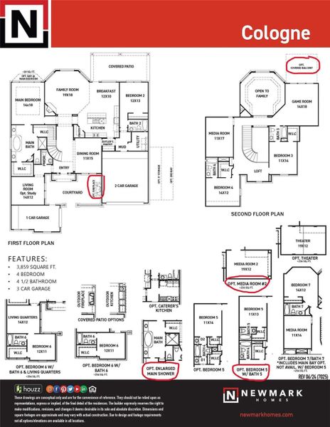 Here you can see the floorplan and included options circled in red.