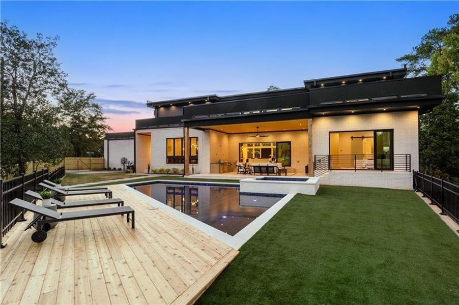 Exterior details and patio area of a home in , Atlanta (Image 40).