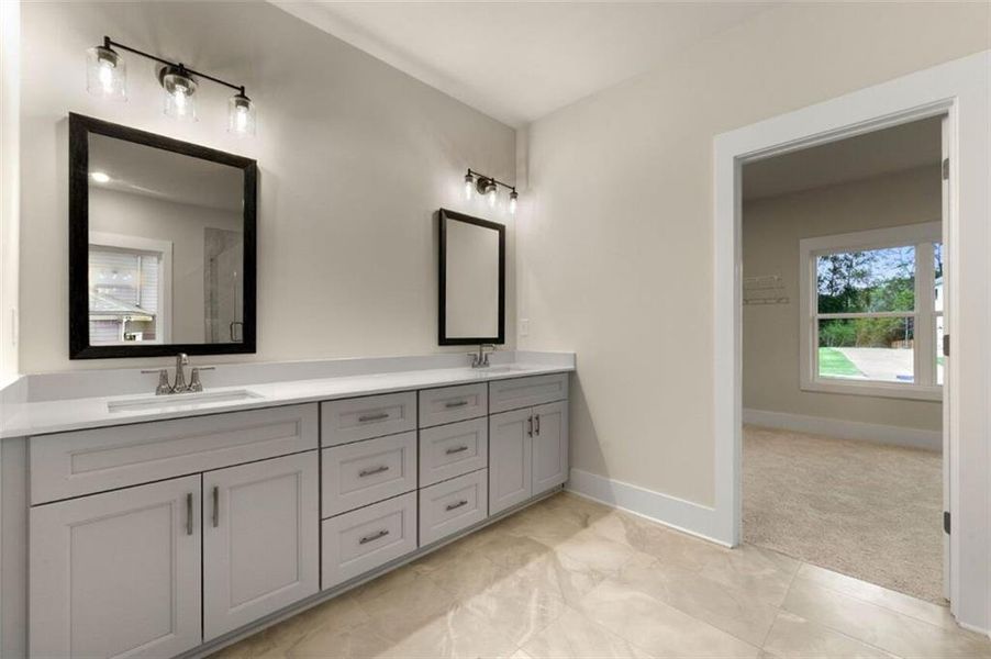 Furnished interior view inside a new home in Steeplechase, Hoschton (Image 15).