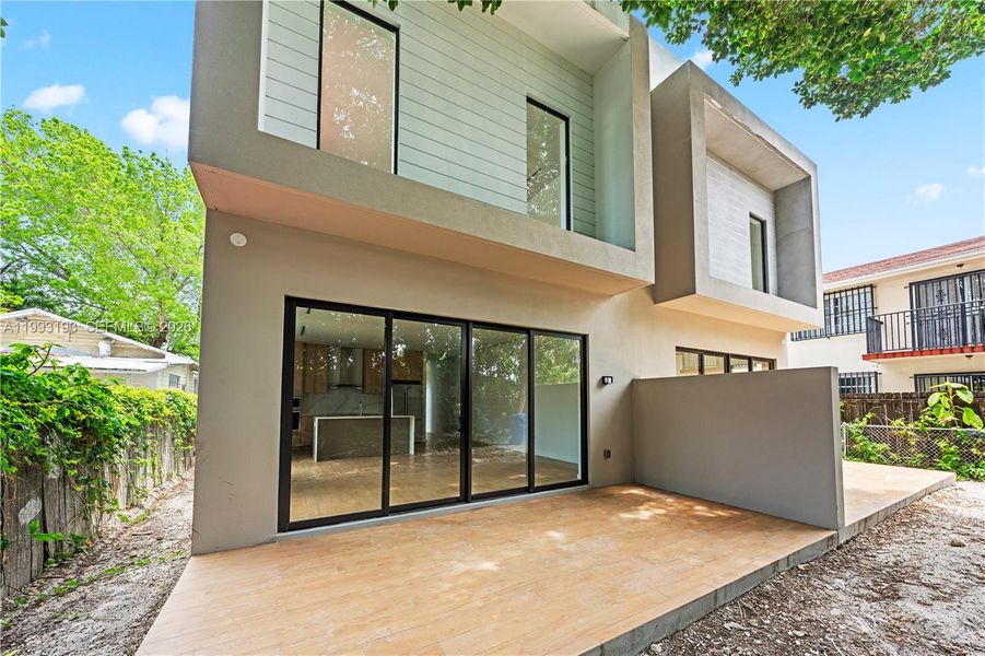 Exterior details and patio area of a home in , Miami (Image 3). Exterior details and patio area of a home in , Miami (Image 3).
