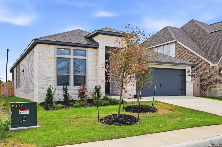 Front exterior of a new home in Haby Hill 50s, San Antonio, TX, highlighting curb appeal (Image 18).