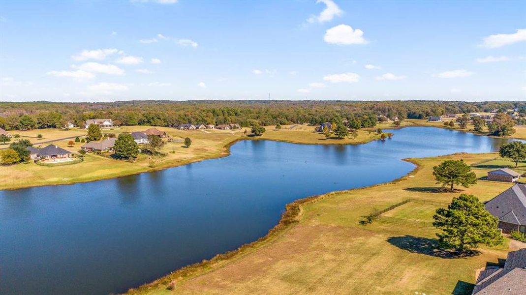 Drone / aerial view of a nearby body of water Drone / aerial view of a nearby body of water
