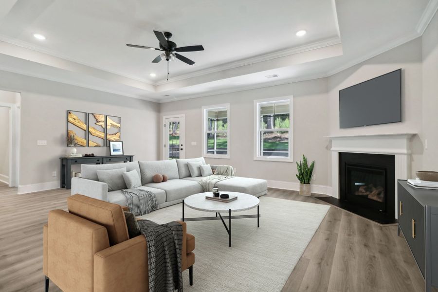 Representative furnished interior of a home built from the Edisto II by Great Southern Homes in The Cove, Sumter (Image 7). Representative furnished interior of a home built from the Edisto II by Great Southern Homes in The Cove, Sumter (Image 7).