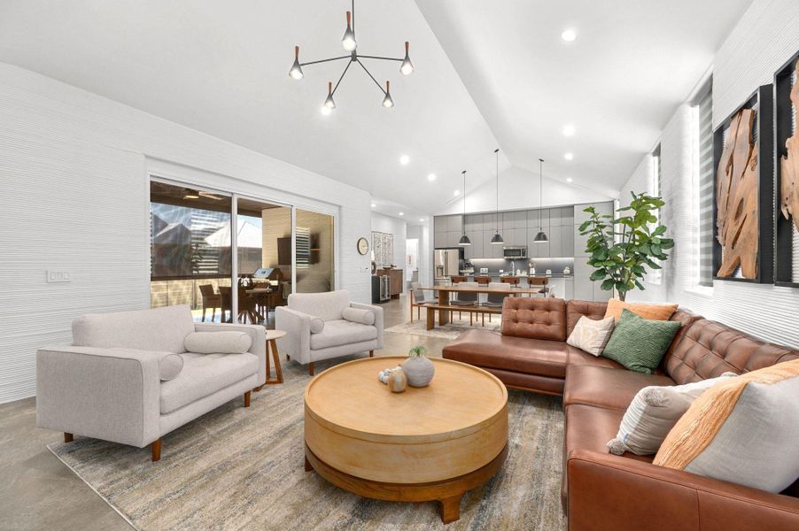 Furnished interior view inside a new home in Wolf Ranch: Genesis Collection, Georgetown (Image 26). Furnished interior view inside a new home in Wolf Ranch: Genesis Collection, Georgetown (Image 26).