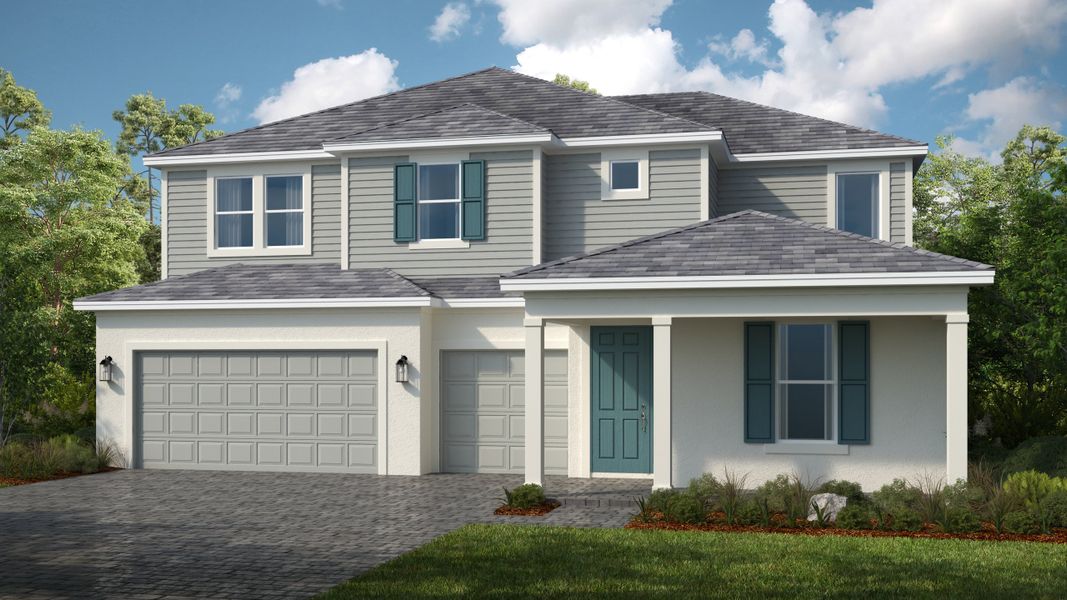 Representative exterior photo of a completed home built from the Nantucket by Taylor Morrison in Victoria Lakes, Odessa, FL (Image 4).