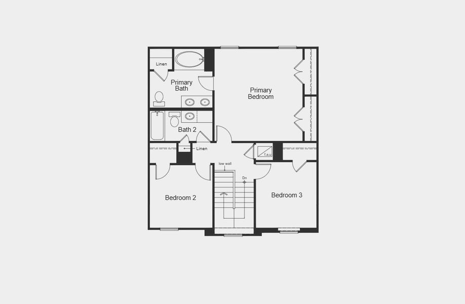 2D floor plan layout for the Plan 1609 by KB Home in Knox Ridge, Converse, TX (Image 4). 2D floor plan layout for the Plan 1609 by KB Home in Knox Ridge, Converse, TX (Image 4).