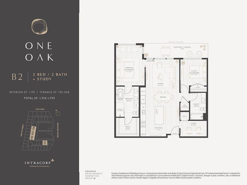 2D floor plan layout of this home in One Oak, Austin, TX (Image 4).