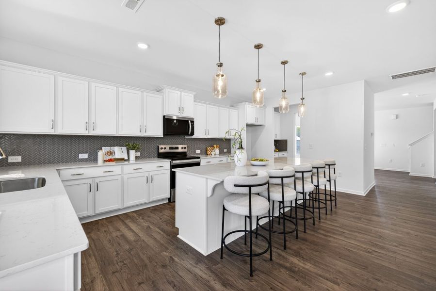 Furnished interior view inside a new home in White Oak Creek Crossing, Angier (Image 6).
