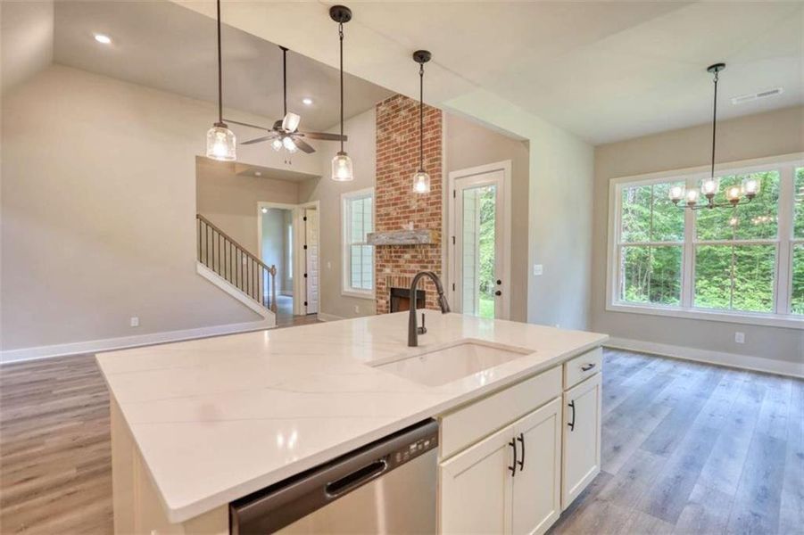 Furnished interior view inside a new home in , Monticello (Image 11).