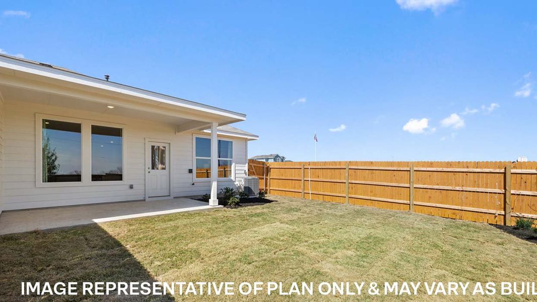 Exterior details and patio area of a home in Wayside, Uhland (Image 22).