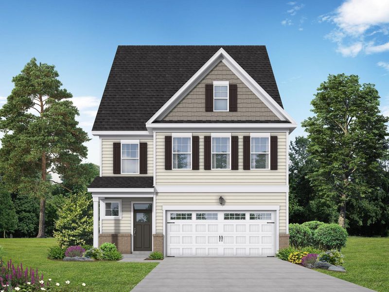 Representative exterior photo of a completed home built from the The Gavin A by Davidson Homes LLC in Wellers Knoll, Lillington, NC (Image 27).