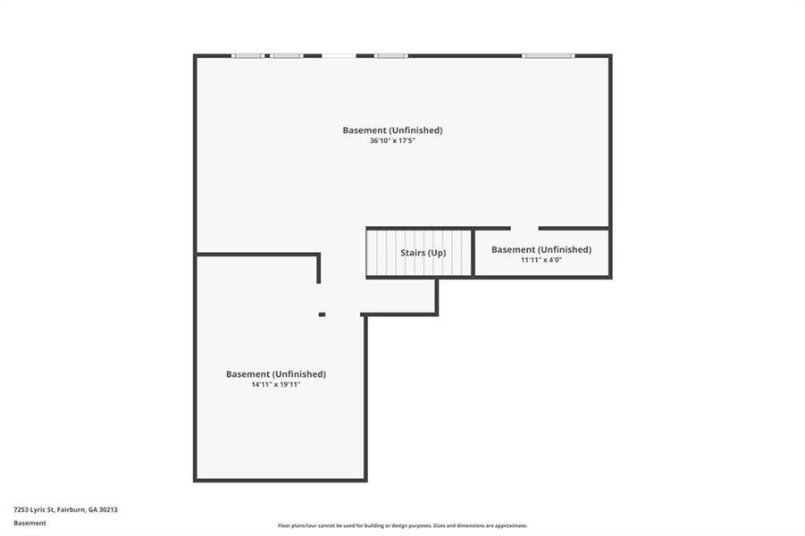 2D floor plan layout of this home in Harmony Manor, Fairburn, GA (Image 7).